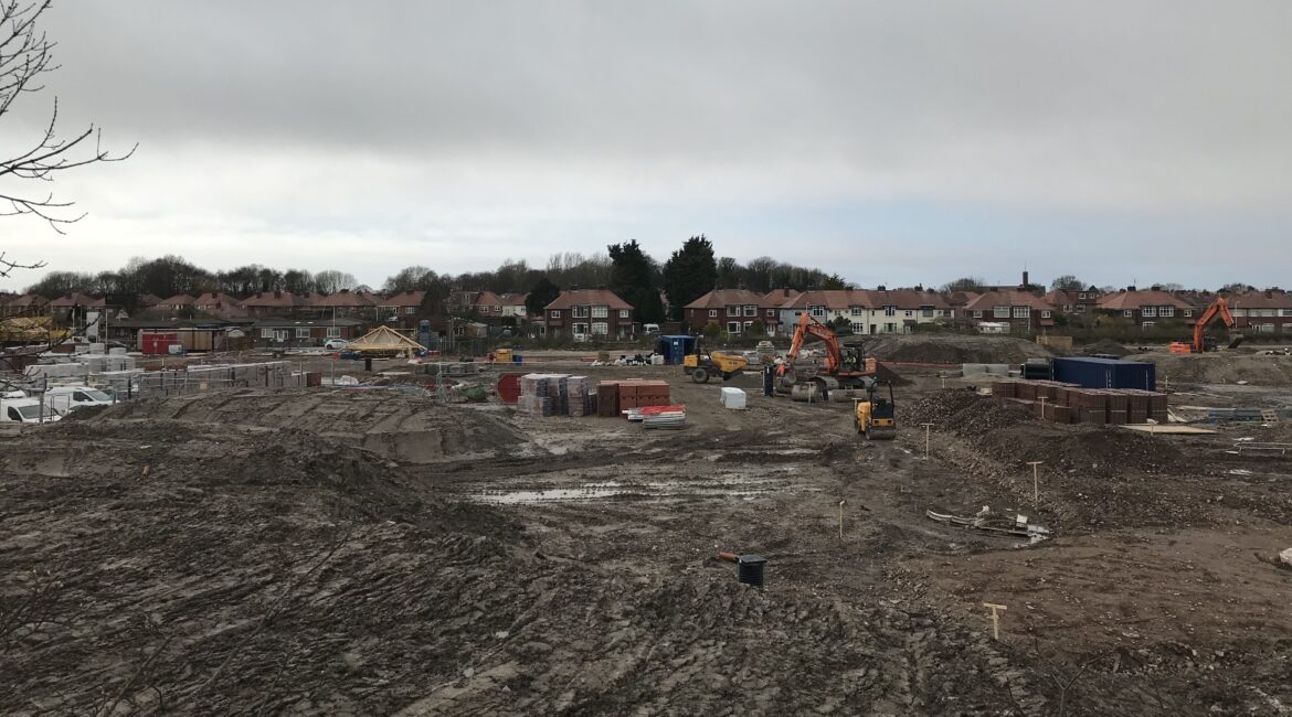 159 homes are being built at the former Philips factory site on Rufford Road in Crossens in Southport. Photo by Andrew Brown Media