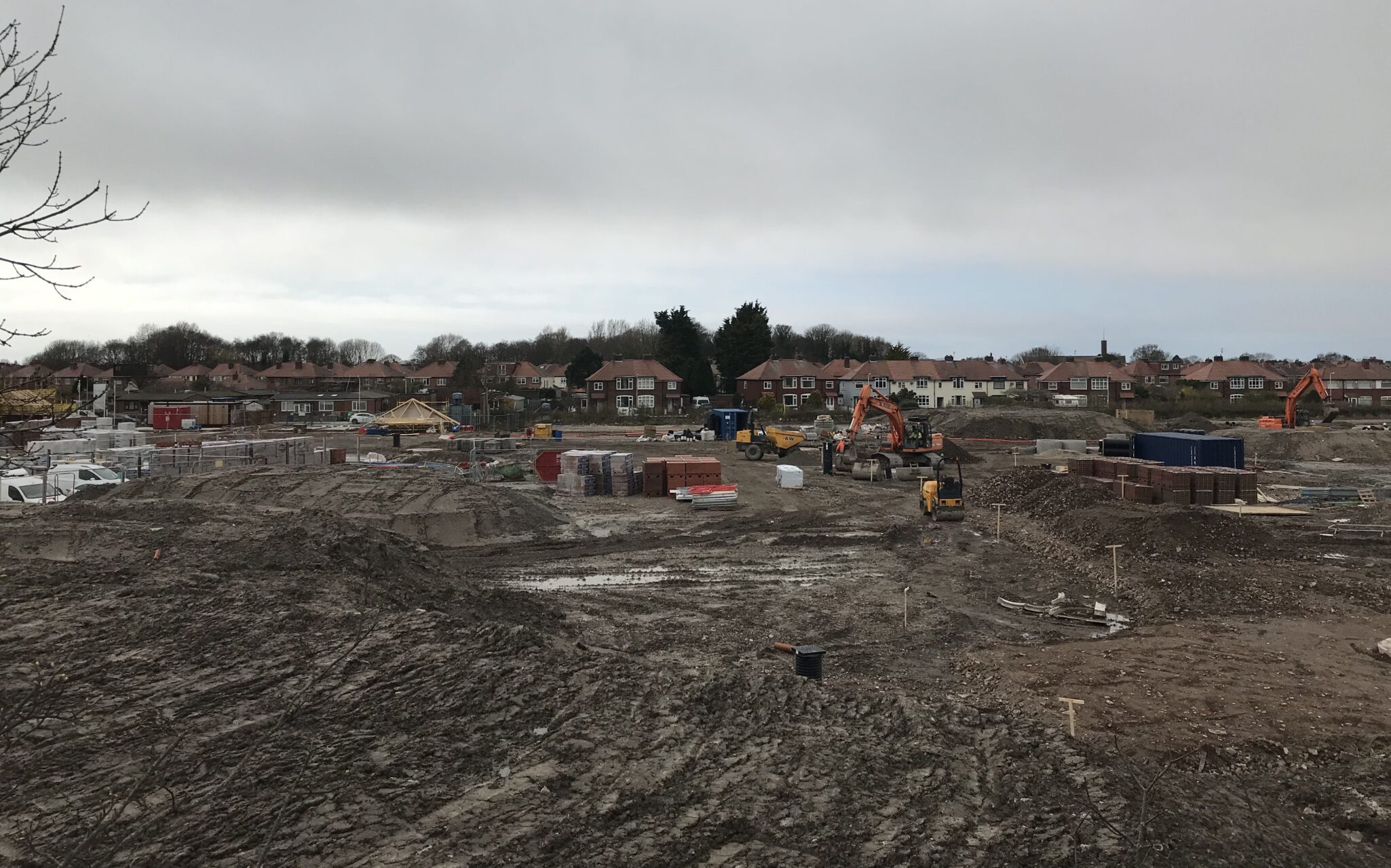 159 homes are being built at the former Philips factory site on Rufford Road in Crossens in Southport. Photo by Andrew Brown Media