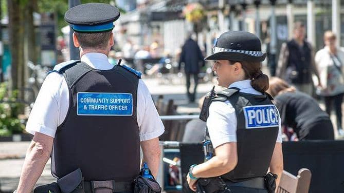 Merseyside Police on patrol on Lord Street in Southport