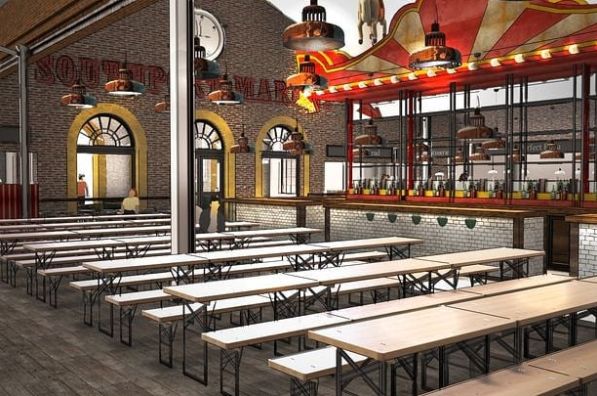 An artist's impression of how the new Southport Market will look
