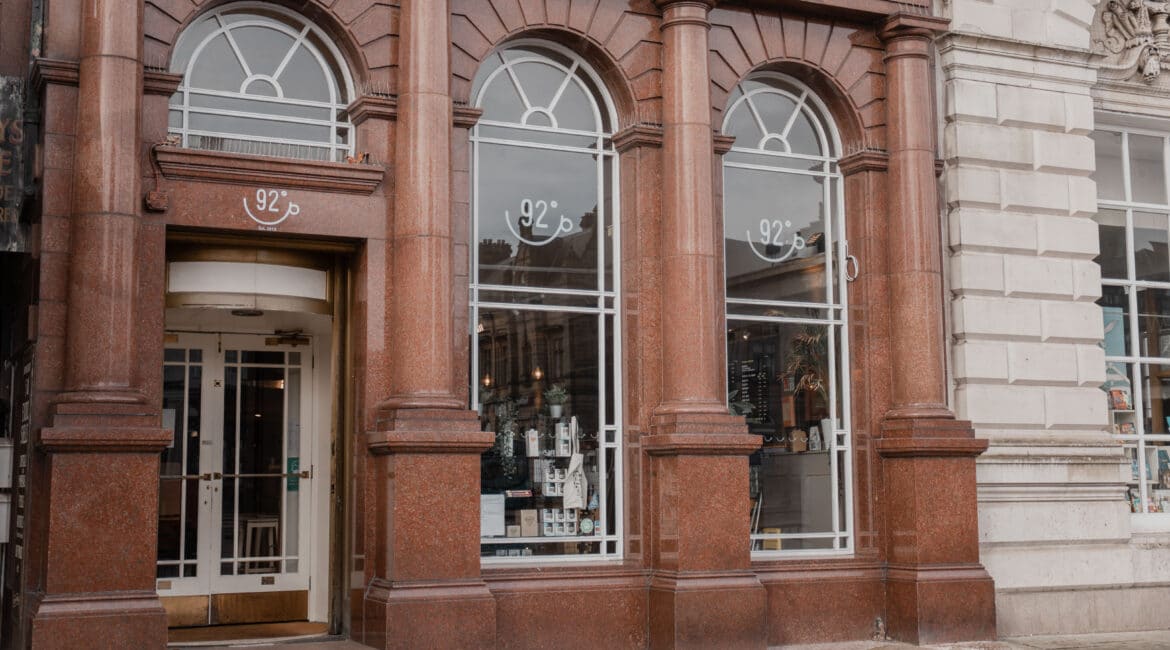 92 Degrees Coffee on Lord Street in Southport